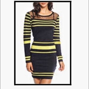 Black and Yellow Striped Dress